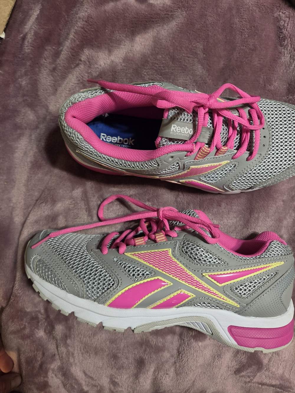 Reebok Gray Pink Athletic Running Shoes NWOT